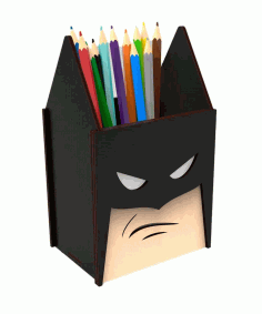 Batman Superhero Pencil Box For Kids Laser Cut Free Vector File