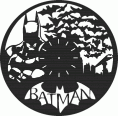 Batman Wall Clock Free DXF File