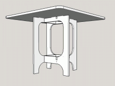 Bauhaus 800 Table For Laser Cut Free DXF File