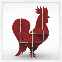 Bbq Cnc Laser Cut Cock Diy 3d Puzzle Free DXF File