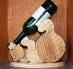 Bear Bottle Holder For Laser Cut Cnc Free DXF File