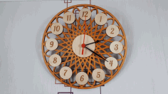 Beautiful Clock Laser Cut Free Vector File