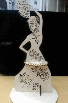 Beautiful Danicng Napkin Holder Laser Cutting Free Vector File
