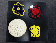 Beautiful Wall Clock For Laser Cut Free Vector File