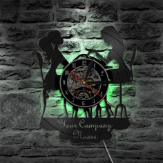 Beauty Shop Nail Salon Wall Clock Manicure Salon Vinyl Wall Clock Laser Cut Free Vector File