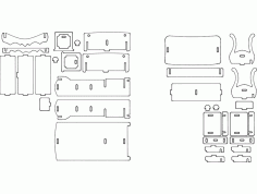Bed And Table Free DXF File