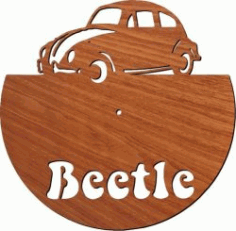 Beetle Car Wall Clock For Laser Cut Plasma Free DXF File