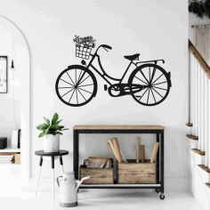 Bicycle Wall Decor For Laser Cutting Free Vector File, Free Vectors File