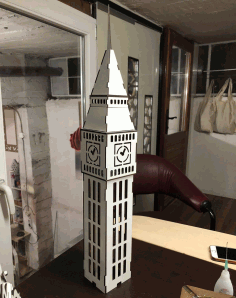 Big Ben 3d Puzzle For Laser Cut Free Vector File, Free Vectors File