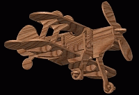 Biplane Laser Cut Free DXF File
