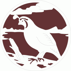 Bird And Hand Circular Design Pattern For Laser Cutting Free DXF File