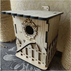 Bird House Layout For Laser Cut Free Vector File, Free Vectors File
