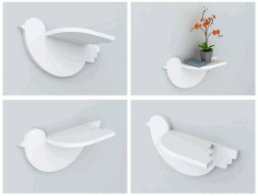 Bird Shelf 20mm For Laser Cutting Free Vector File