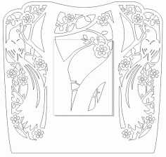 Bird Silhouette Pair Free DXF File