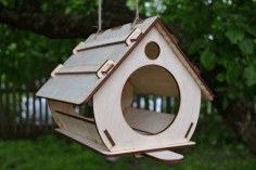 Birdhouse For Laser Cut Free Vector File