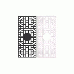 Black Hollow Partition Panel Free DXF File