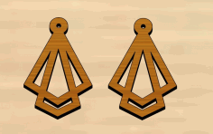 Boho Floral Laser Cut Earrings Free DXF File