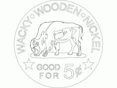 Boi Na Moeda Free DXF File