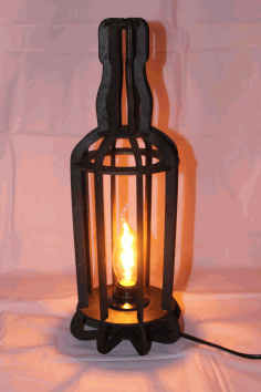 Bottle Shape Lamp 3mm Free DXF File