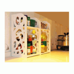 Bottle Storage Wooden Shelf Free DXF File