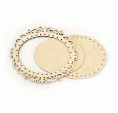 Bottom And Lid For Baskets For Laser Cut Free Vector File