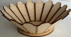 Bowl With Petals For Laser Cut Free DXF File