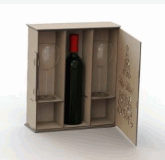 Box Caixa De Vinho For Laser Cut Plasma Free Vector File