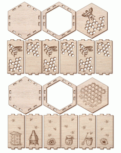 Box For Honey For Laser Cutting Free Vector File