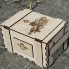 Box In The Military For Laser Cut Cnc Free DXF File
