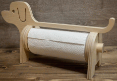 Boxer Wooden Tissue Holder Free Vector File