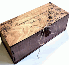 Boxes For Bottles 340 X 110 x110 Mm And 380 X 160 X 130 Mm Under 4 Mm For Laser Cutting Free Vector File, Free Vectors File