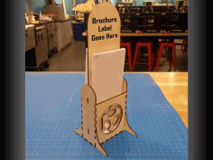 Brochure Stand For Laser Cutting Free DXF File
