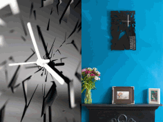 Broken Dial Wall Clock Free Vector File