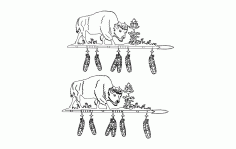 Buffalo Spear Free DXF File
