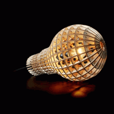 Bulb Lamp Laser Cut Plan Free DXF File
