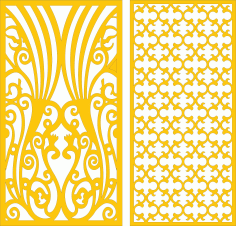 Bulkhead Partitions Peacocks Pattern For Laser Cut Free Vector File, Free Vectors File