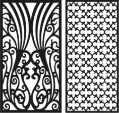 Bulkhead Two Peacocks For Laser Cut Cnc Free Vector File