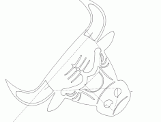 Bull Head Free DXF File