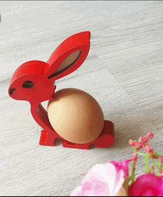 Bunny Easter Egg Holder Free DXF File