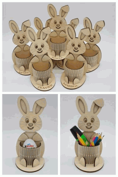 Bunny Egg Holder For Laser Cut Free Vector File
