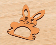 Bunny Napkin Rings Rabbit Wood Laser Cut Easter Bunny Party Table Decor Free Vector File