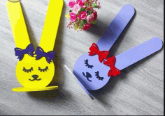Bunny Rubber Band Holderand Free Vector File