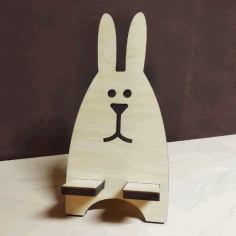 Bunny Wooden Phone Holder Stand Laser Cut Free Vector File