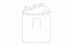 Business Card Holder Car Free DXF File