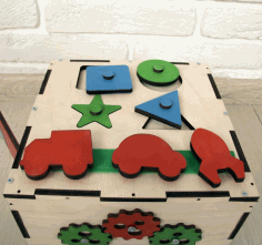 Busy Cube Wood Gift Wooden Toy For Laser Cut Free Vector File