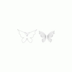 Butterfly 25 Ornament Decor Free DXF File