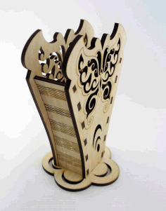 Butterfly Pencil Holder Brush Holder Flower Pot Laser Cut Free Vector File
