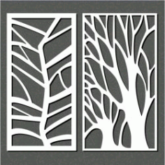 Butterfly Shaped Tree For Laser Cut Cnc Free DXF File