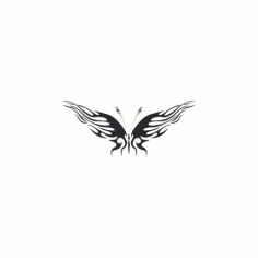 Butterfly Tattoo Free DXF File