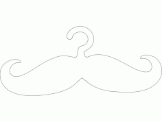 Cabide Bigode Hanger Mustache For Laser Cut Free DXF File